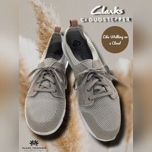 Clarks Cloudstepper Allena Sun-Sand Women Sz 11 Stylish Slip-On Cushion Sneakers